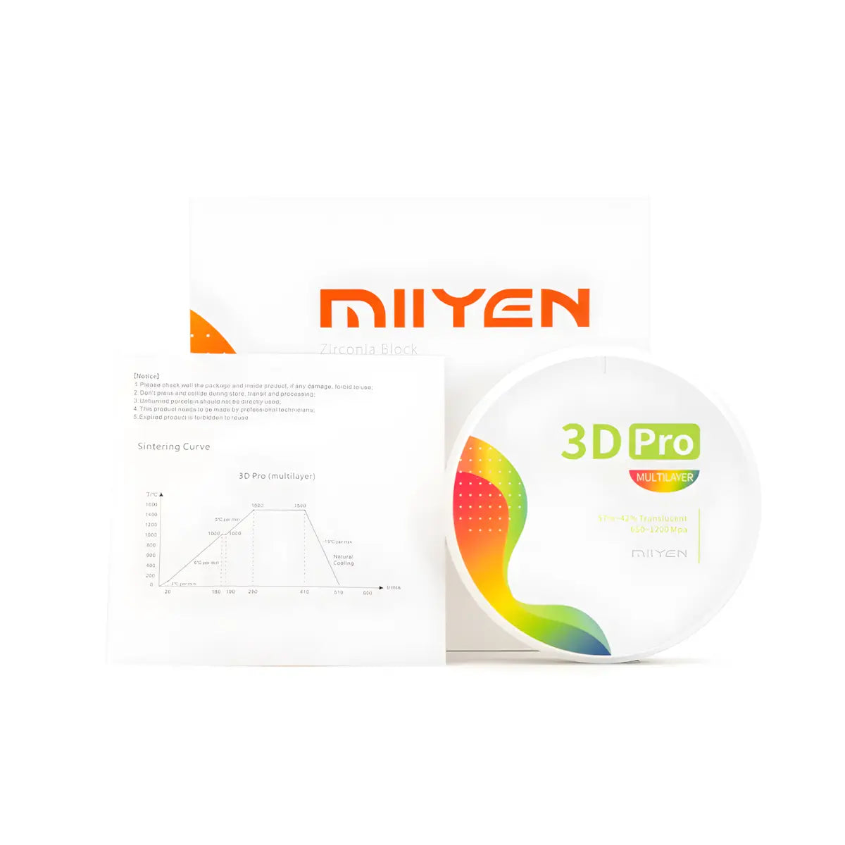 Bloc de Zirconiu Dentar 3D Pro Multistrat 98mm pentru Restaurări Digitale 4